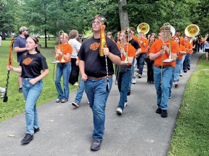 Band Marches into City Park